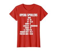 Opera Spoiler Tosca She Dies Latraviata Madame Butterflies T-Shirt, Women, Red, Medium