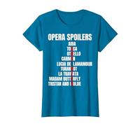 Opera Spoiler Tosca She Dies Latraviata Madame Butterflies T-Shirt, Women, Sapphire Blue, Medium