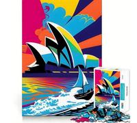 Opera Sydney Colors PopArt 1000 Pieces Jigsaws Adults Puzzles Gifts Boost Memory Mental Relax Premium Cut Warm Surprise (38x52cm)