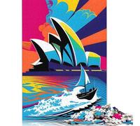 Opera Sydney Colors PopArt Jigsaw Puzzles Puzzles for Adults Kids. 1000 Pieces Great Gifts Challenge Toy Educational Games Home Decoration for Educational Games Gifts 1000pcs (38x26cm)