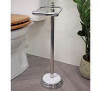 Showerdrape Opera Freestanding Toilet Roll Holder, White