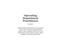 Operating Department Practitioner (noun): Notes for Theatre Lists and Calm Precision - 5 x 8 Pocket Notebook
