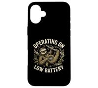 Operating On Low Battery Funny Office Worker Burnout Case for iPhone 16 Plus