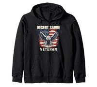 Operation Desert Sabre Persian Gulf War Veteran Grandpa Dad Zip Hoodie