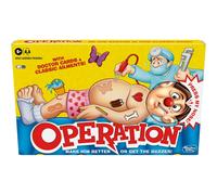 Operation Electronic Board Game with Doctor Cards and Funny Ailments, 1+ Player, Funny Kids' Games, for Boys & Girls ag