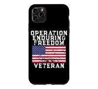Operation Enduring Freedom Veteran - Vintage US Flag Case for iPhone 11 Pro Max