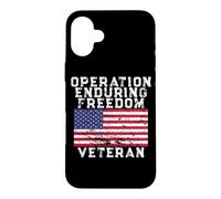Operation Enduring Freedom Veteran - Vintage US Flag Case for iPhone 16 Plus
