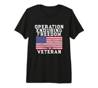 Operation Enduring Freedom Veteran - Vintage US Flag Premium T-Shirt