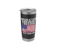 Operation Enduring Freedom Veteran - Vintage US Flag Stainless Steel Insulated Tumbler