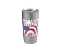 Operation Enduring Freedom Veteran - Vintage US Flag Stainless Steel Insulated Tumbler