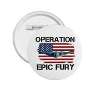 Operation Epic Fury Round Badges, Button Pins For Men Women