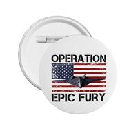 Operation Epic Fury Round Badges, Button Pins For Men Women