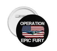 Operation Epic Fury Round Badges, Button Pins For Men Women