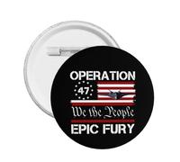 Operation Epic Fury Round Badges, Button Pins For Men Women