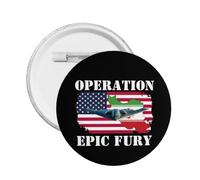 Operation Epic Fury Round Badges, Button Pins For Men Women