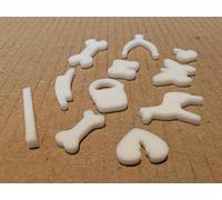 Operation Game Replacement Parts - 11 White Pieces - Compatible Age 10+ with Classic Cavity Sam - Fix, Repair, Craft - Spare Parts for Board Game - Restore Your Set, Perfect for DIY Projects