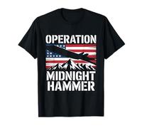 Operation Midnight Hammer B-2 Stealth Jet with American Flag T-Shirt