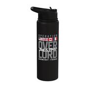 Operation Overlord Allied Flags Normandy France June 6, 1944 Stainless Steel Insulated Water Bottle