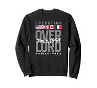 Operation Overlord Allied Flags Normandy France June 6, 1944 Sweatshirt