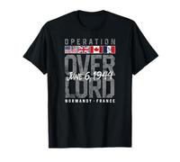 Operation Overlord Flags Normandy France June 6, 1944 Aged T-Shirt