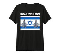 Operation Roaring Lion Israeli Flag Stealth Fighter Jet Premium T-Shirt
