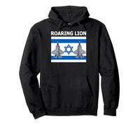 Operation Roaring Lion Israeli Flag Stealth Fighter Jet Pullover Hoodie
