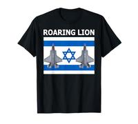 Operation Roaring Lion Israeli Flag Stealth Fighter Jet T-Shirt