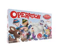 Operation: Rudolph The Red Nosed Reindeer 60th Anniversary Board Game Classic Electronic Remove The Objects or Get The Buzzer Game Featuring Bumble