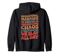 Operational Manager Squad Office Business Operation Manager Zip Hoodie