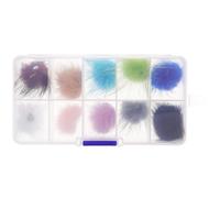 Operitacx 1 Box Nail Pom Fluffy Ball Nail Ornaments 0.98x0.98x0.98in Detachable Magnetic Design Velour Material Fashion Elegant Style