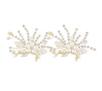 Operitacx 1 Pair Delicate Shoe Buckle Imitation Pearl Shoe Ornament Fashionable Metal Crystal for Ladies at Non-dancing Parties with Unique Shape