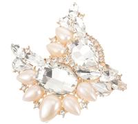 Operitacx 1 Pair Golden Rhinestone Shoe Clips for Bride, Alloy Material with Reusable Design, Wedding Accessories to Adorn Ladies High Heels