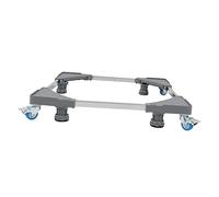 Operitacx 1 PC Adjustable Washing Machine Base Stand with Locking Wheels Multi Functional Laundry Machine Rack for Washer Dryer Fridge Durable Support with Strong Lifting Feet