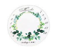 Operitacx 1 PC Adorable Blanket Super Soft Flannel Swaddle Photo Prop for Newborns for Showers and Milestone Photography White Green