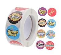 Operitacx 1 Roll Reward Stickers Cartoon Self-Adhesive Sticker Convenient to Stick and Remove Paper Design for School Craft Projects by Teachers