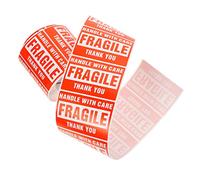 Operitacx 1 Roll Self Adhesive Fragile Shipping Stickers Roll Caution Labels for Packing Boxes Warning Decals for Fragile Goods Care Convenient Saving