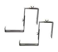 Operitacx 1 Set Box Railing Plant Pot Bracket Mounting Rail Flower Brackets Hanging Plants Rack Garden Plant Bracket L Brackets for Shelves Flower Planter Shelf Iron Flower Window Flowerpot