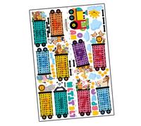 Operitacx 1 Set Cute Animal Train Wall Decals Multiplication Table Sticker for Room Easy Peel and Stick Educational Wall Decor Cartoon Design for Nursery and Living Room
