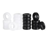 Operitacx 10 Pairs Eyeglass Silicone Anti-slip Rings, Temple Tip Retainers | Lightweight Semitransparent Silicone, Tool-free Fitting, White and Black, Suitable, Athletes, School or Outdoor Sports