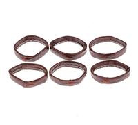 Operitacx 10 Pcs Genuine Leather Watch Band Rings Decorative Watch Strap Keepers for Comfortable Wearing Experience Deep Brown Color