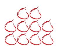 Operitacx 10 Pcs Handwoven Braided Red Bracelet Decorative Bracelet Rope Not Easy to Wear and Tear Brings Luck for Friends and Family Wearing with Different Outfits