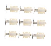 Operitacx 10 Pcs Magnetic Cabinet Door Rebounder Push to Open Buffer Closer for Furniture Hardware White Invisible Soft Close System for Cupboards Screws