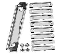 Operitacx 10 Pcs Metal Clipboard Clips with Nails Versatile Mountable Hardboard Clips for Office School Home and Laboratory Projects