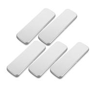 Operitacx 10 pcs Metal Pencil Case Rectangular Frosted Iron Tinplate Single Layer Pen Box Stationery Organizer for Students Silver