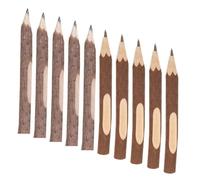 Operitacx 10 Pcs Rustic Wooden Pencil and Ballpoint Pen Natural Tree Bark Finish Lightweight Portable Writing Tools for Camping Party Supplies Comfortable Grip for Sketching and Crafting