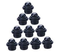 Operitacx 10 PCS Self Locking Lamp Holders Black Plastic Round Light Bulb Socket Bases with Screw Terminals for LED Bulbs Installation Compatible with Mm² Cable