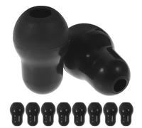 Operitacx 10 Pieces Silicone Replacement Earbuds for Stethoscope 6mm Earphone Accessories with Better Sound Conduction and Comfortable Fit for Hospital and Clinic Use Black