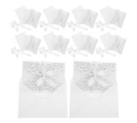 Operitacx 10 Sets European Style Wedding Invitation Accessories with Hollowout Butterfly Floral Design Laser Cut Cards for Wedding Receptions Place and Table Name Cards Versatile Holiday