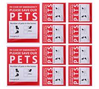 Operitacx 10 Sheets Emergency Alert Pet Finder Stickers Pets Inside Fire Rescue Stickers Save Our Pets Finder Emergency Rescue Sign Decals
