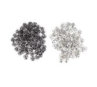Operitacx 100 Pcs Black and Silver Snap Fasteners Press Studs for Woolen Coat Leather Craft DIY Copper Invisible Buttons for Jackets Down Jackets and Sewing Replacement